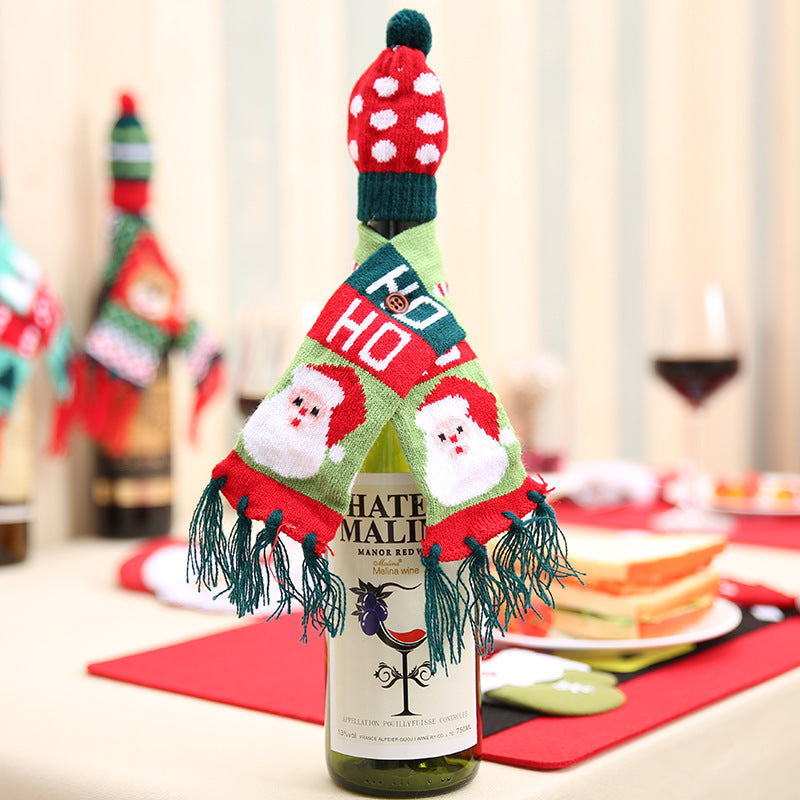 New Christmas Wine Bottle Upholster Knitted