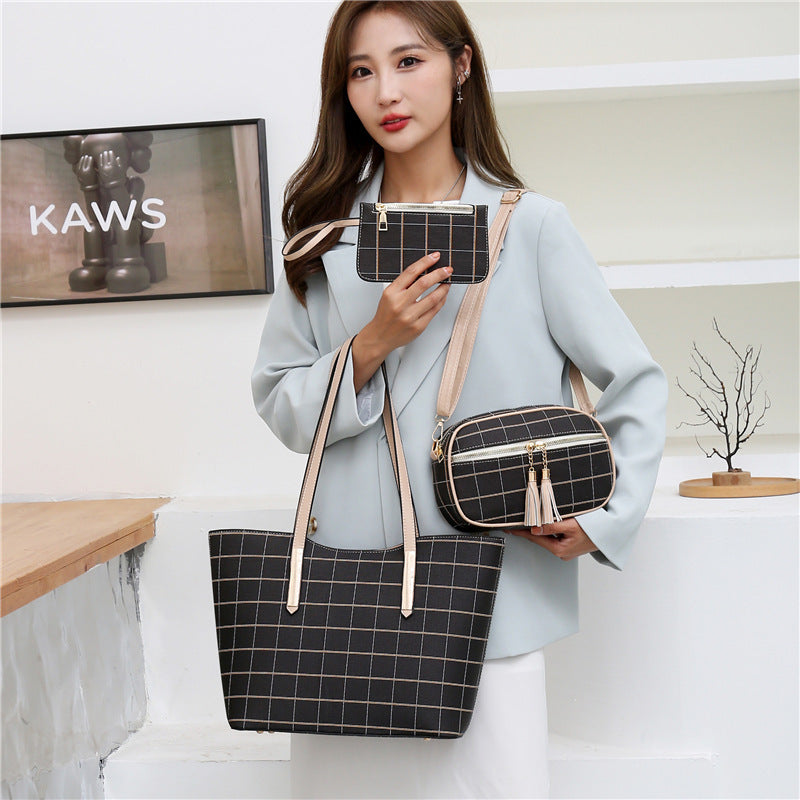 New Fashion Four-piece Set Texture Shoulder Women Hand-carrying Crossbody Bag