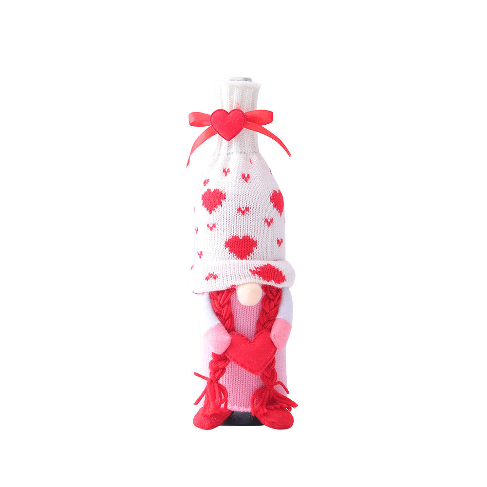 Wine Set Doll Love Wine Bottle Set Home Photo Decoration