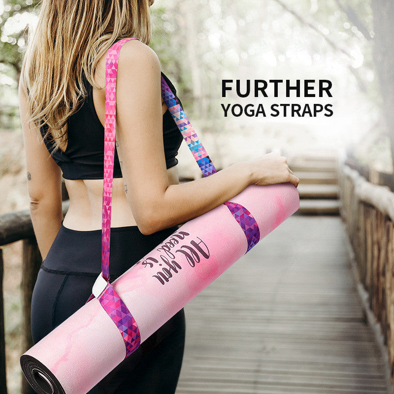 Yoga Mat Strap Nylon Colorful Ratchet Tie Down Storage Belt Rope Yoga Stretch Belt