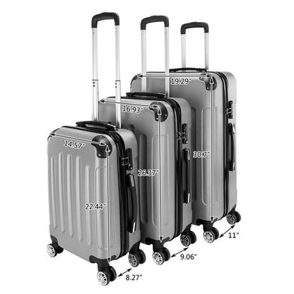 3-in-1 Portable ABS Trolley Case