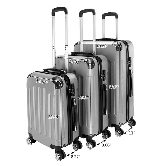 3-in-1 Portable ABS Trolley Case