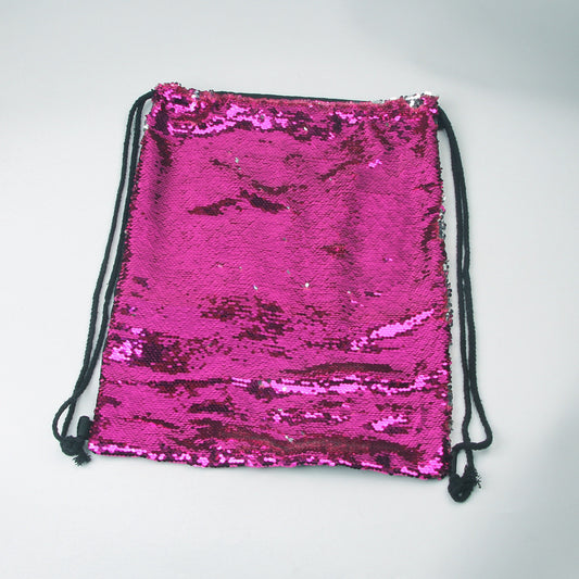 Mermaid sequin sports bag drawstring backpack