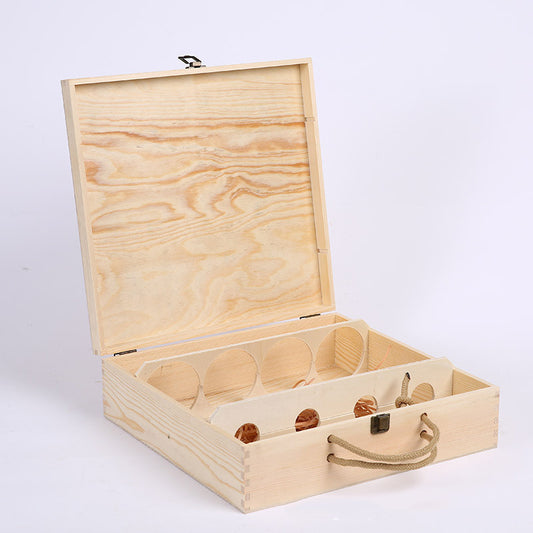 Wooden Four Wine Packaging Box General Purpose