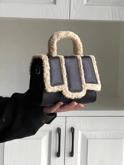 Lamb Wool Portable And Fashion Crossbody Bag