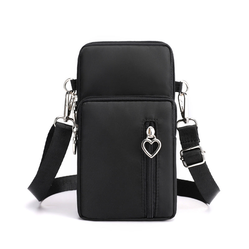 Solid Color Mobile Phone Bag Female Messenger Crossbody Shoulder Bags Women Arm Bag