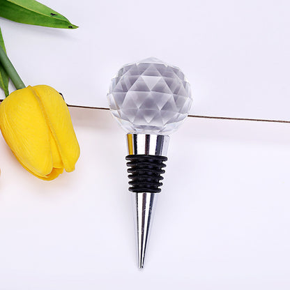 Corkscrew Crystal Ball Wine Stopper