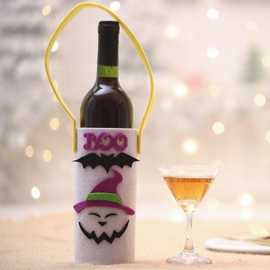 HobelS New Halloween ProductsChampagne, Red Wine, Decorative Wine Bottle Cover, Ktv Cartoon Pumpkin Wine Bottle Bag