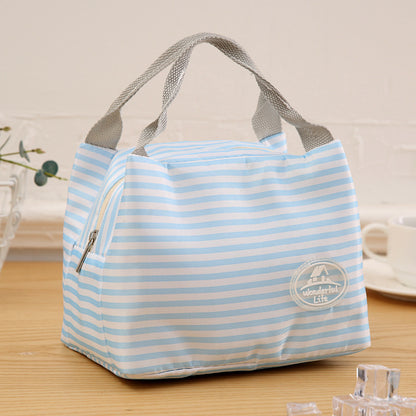 Portable Picnic Bag Striped Insulation Bag