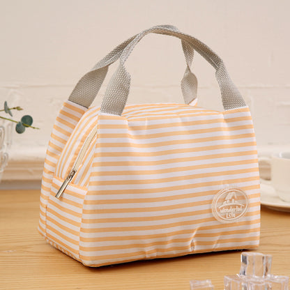 Portable Picnic Bag Striped Insulation Bag