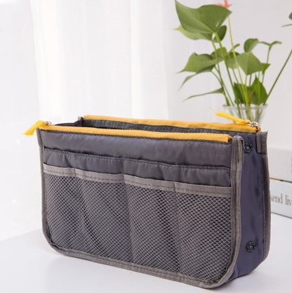 Double zipper bag, storage bag, cosmetic bag, liner bag