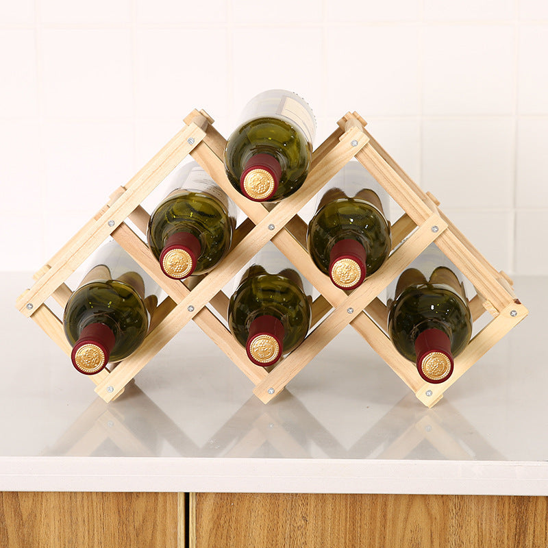 Wooden Wine Rack Folding Wooden Wine Rack Ornaments