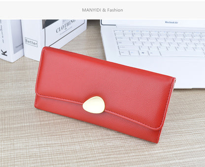 Women's Long Wallet Soft Leather Wallet Multi-card-slot Card Holder Retro Fashion Minimalism Large-capacity Handbag