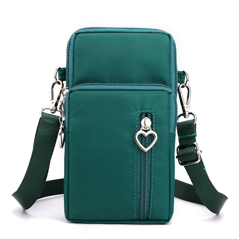 Solid Color Mobile Phone Bag Female Messenger Crossbody Shoulder Bags Women Arm Bag