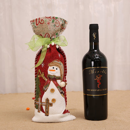 Christmas wine bottle set