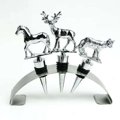 Creative stereo animal head wine stopper