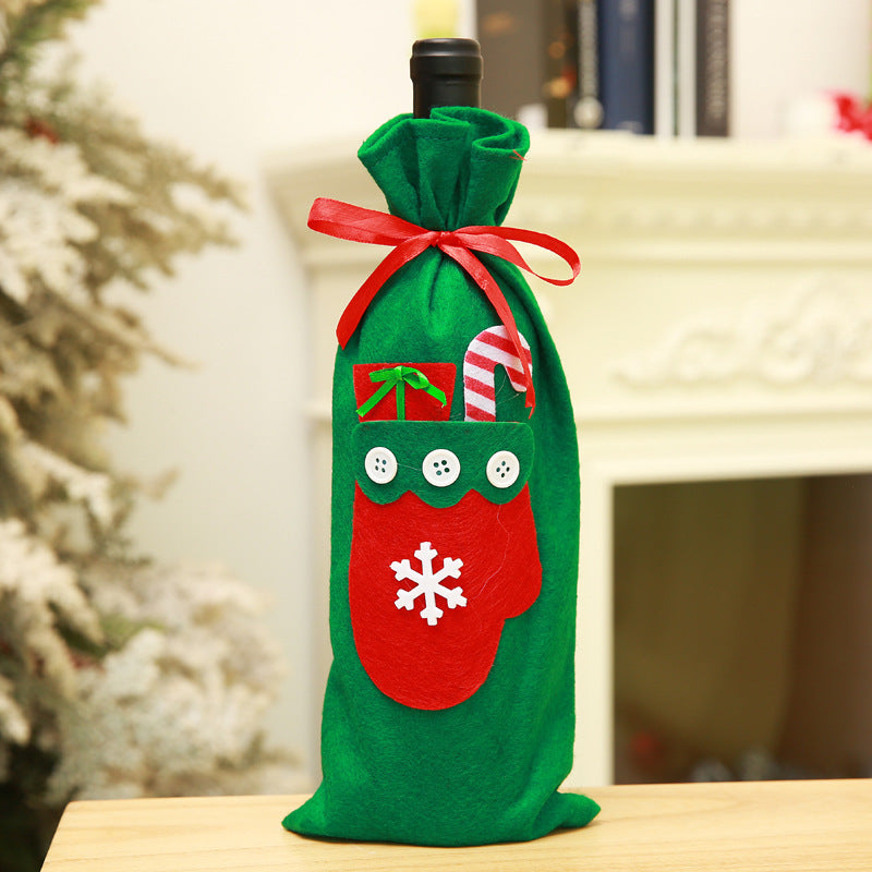 Santa Claus red wine bottle set