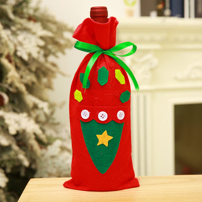 Santa Claus red wine bottle set