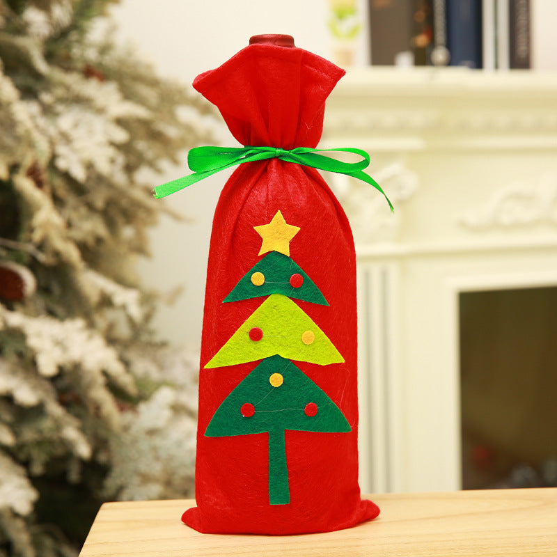 Santa Claus red wine bottle set