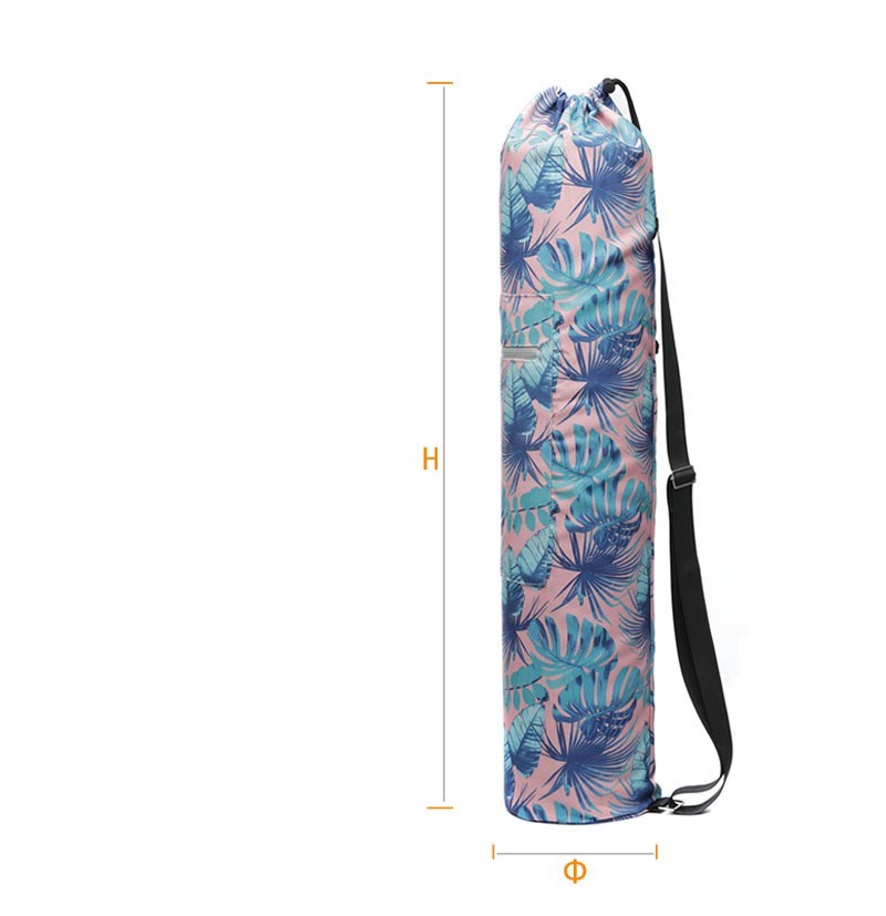 Printed canvas yoga backpack