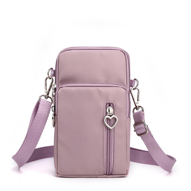 Solid Color Mobile Phone Bag Female Messenger Crossbody Shoulder Bags Women Arm Bag