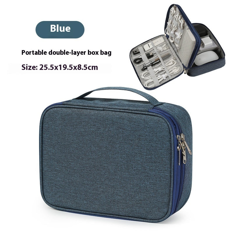 Data Cable Storage Bag Mobile Power Box Travel Portable Digital Accessories Organizing Folders