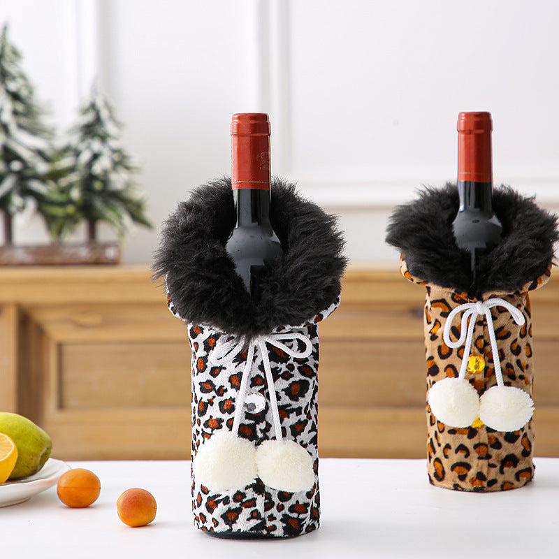 Christmas Wine Set Knitted Wine Set Hotel Restaurant