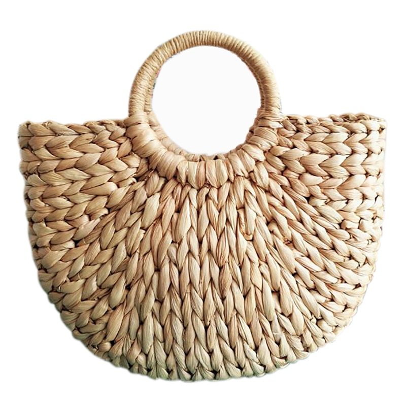 Beach cartoon female flowers mini cute straw woven bag