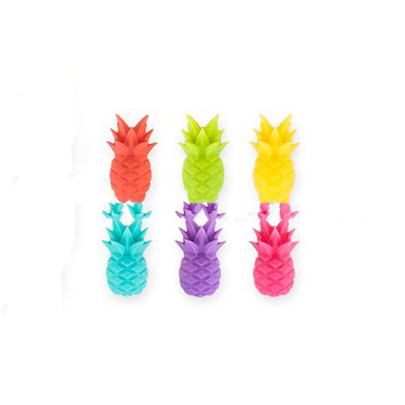 Silicone wine glass pineapple marker distinguisher