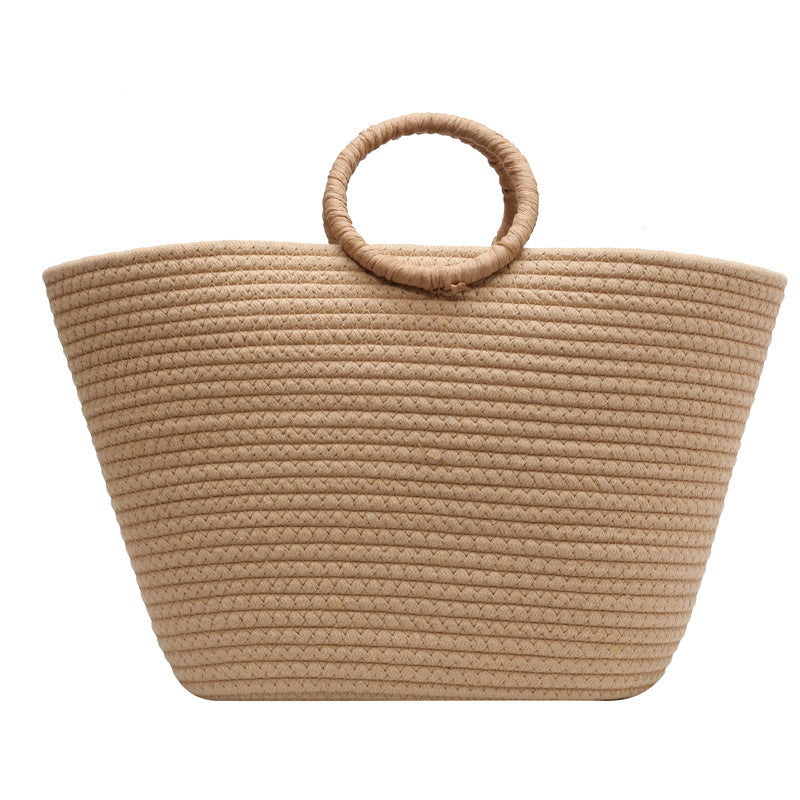 Woven Beach Vacation Portable Straw Bag