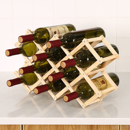 Wooden Wine Rack Folding Wooden Wine Rack Ornaments