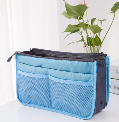 Double zipper bag, storage bag, cosmetic bag, liner bag