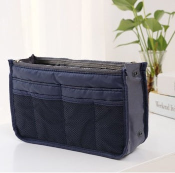 Double zipper bag, storage bag, cosmetic bag, liner bag