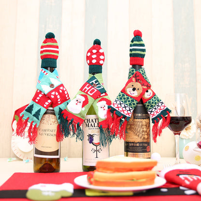 New Christmas Wine Bottle Upholster Knitted