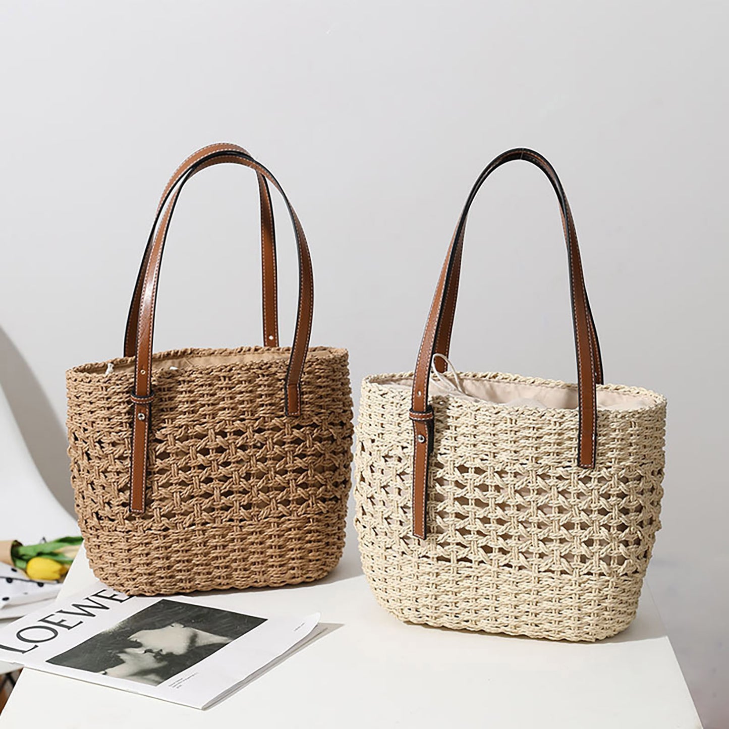 Women's New Beach Fashion Woven Shoulder Bag