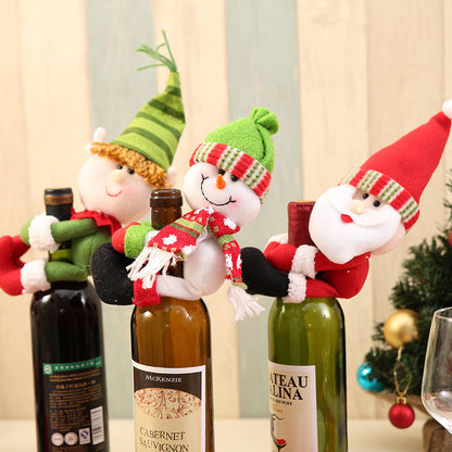 Santa Claus Snowman Wine Bottle Holder