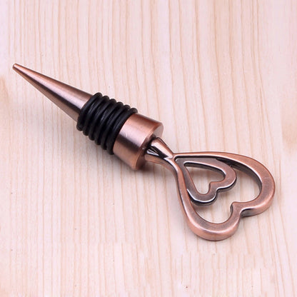 Heart-shaped wine bottle opener stopper