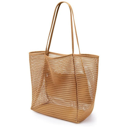 Beach Mesh Handbag Casual Women's Foldable Shoulder Bag