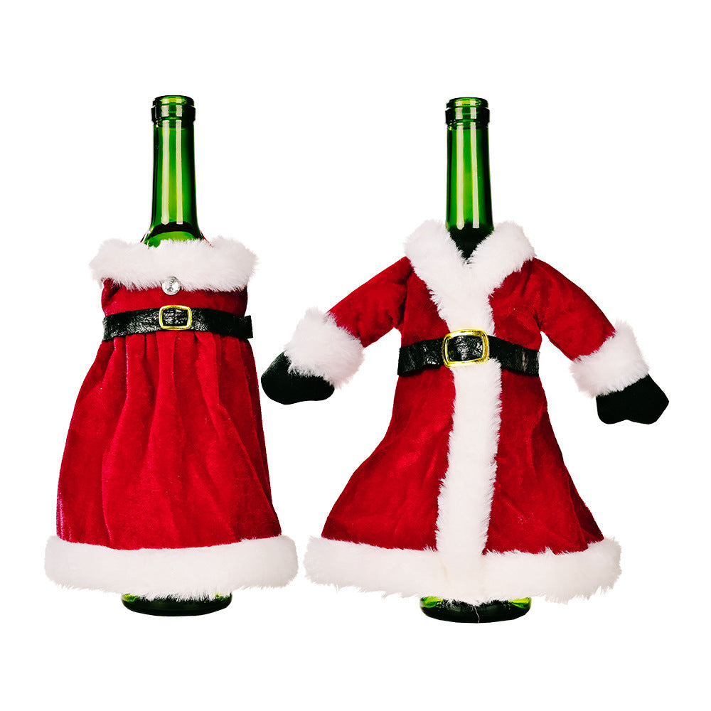 Christmas Decorations Dresses Wine Bottles Home