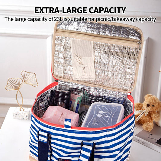 Insulated Picnic Bag Thermal Cooler Portable Lunch Food Tote Carry Storage Bag