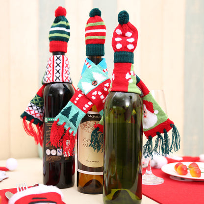 New Christmas Wine Bottle Upholster Knitted