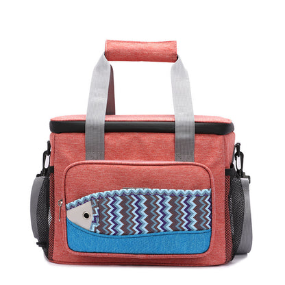 Fish Pattern Cooler Bags Lunch Box Bag EVA Insulation Waterproof Portable Lunch Bag Outdoor Multifunctional Picnic Bag