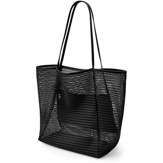 Beach Mesh Handbag Casual Women's Foldable Shoulder Bag