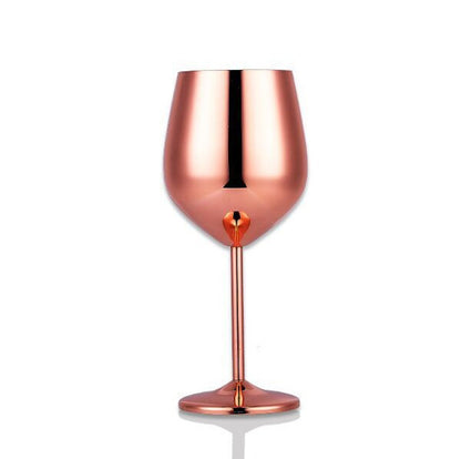 Stainless steel wine glass