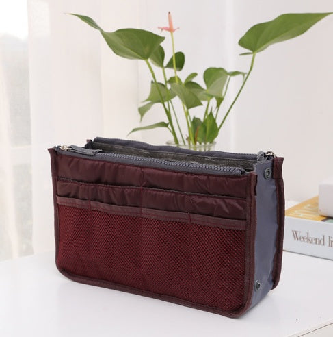 Double zipper bag, storage bag, cosmetic bag, liner bag