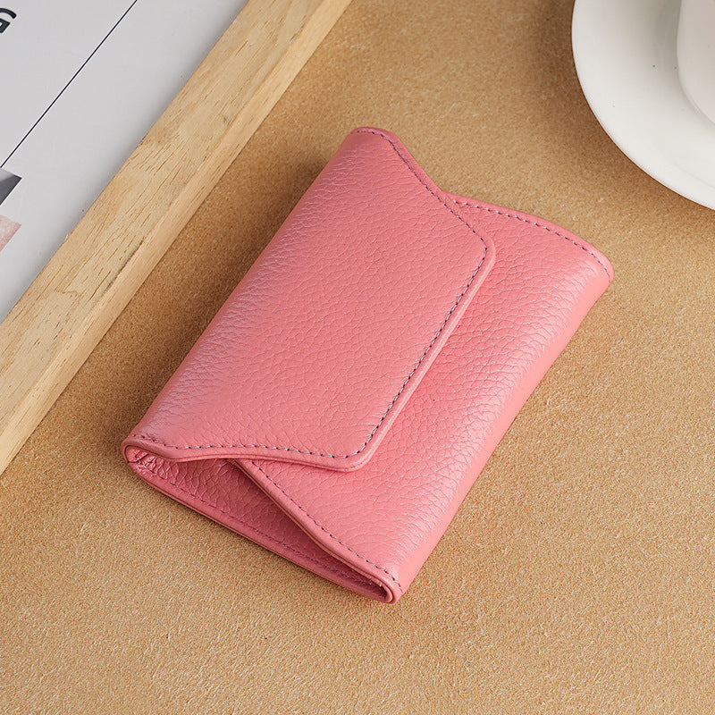 Coin Purse Cowhide Multi-functional Small Leather Card Holder