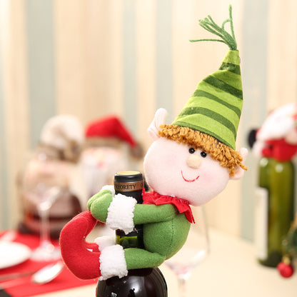 Santa Claus Snowman Wine Bottle Holder