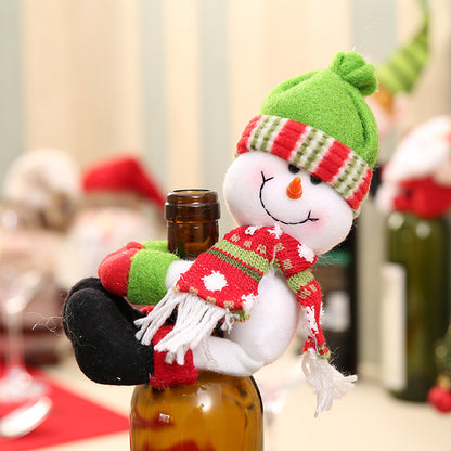 Santa Claus Snowman Wine Bottle Holder