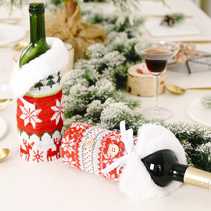 Christmas wine bottle set