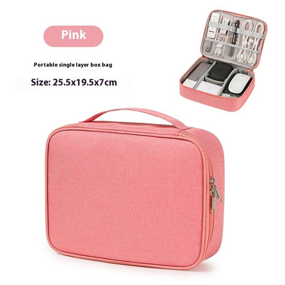 Data Cable Storage Bag Mobile Power Box Travel Portable Digital Accessories Organizing Folders